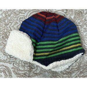 REI 6 -‎ 12 Months Multicolor Striped Fleece Lined Hat See Pics